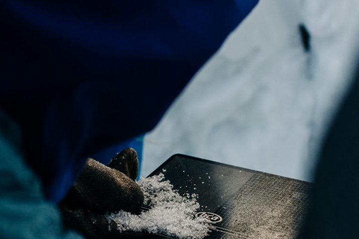 Checking out snow - Avalanche Rec Level 1 course at IMCS